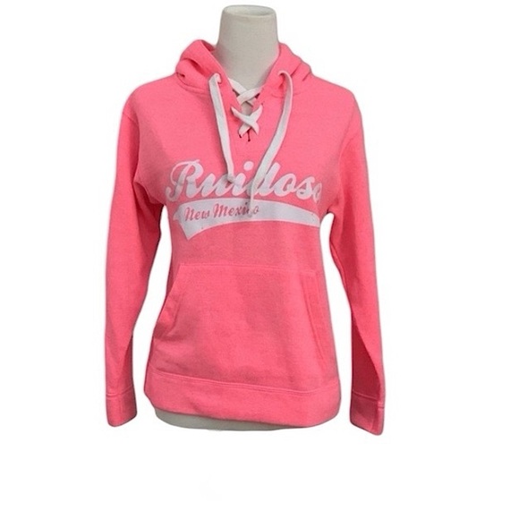 Lone Rock pullover hooded sweatshirt pink Riodoso New Mexico - Picture 1 of 14